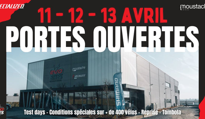 visuel publicitaire portes ouvertes evobikes Ciney