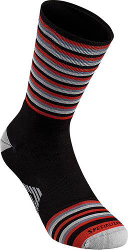 Chaussettes - Specialized - Full Stripe Sock Blk/gry