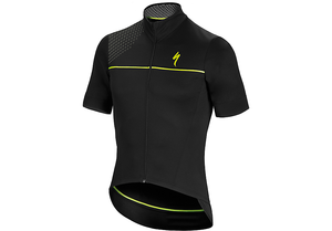 Maillot courtes-manches men - Specialized - Sl Elite Race Deflect Jersey Ss Blk/neon Yel M