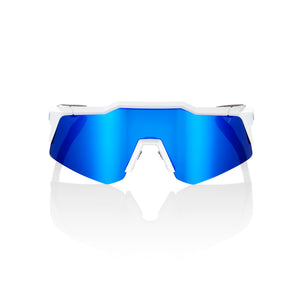 Lunettes - 100% - Speedcraft XS - Matte White - Blue Multilayer Mirror Lens